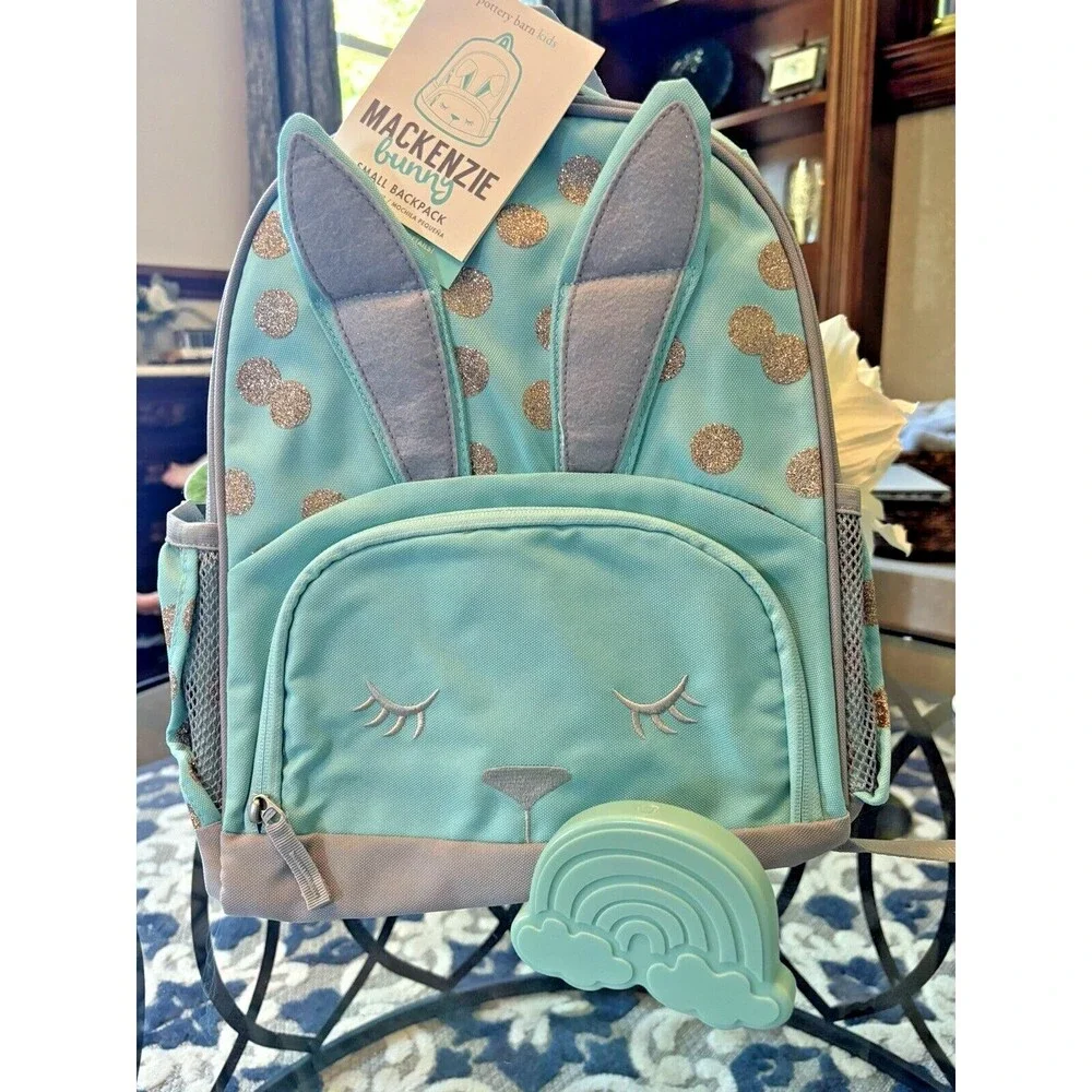 Pottery barn school kids School glitter BACKPACK rainbow travel Bag Girl kid🌈 .